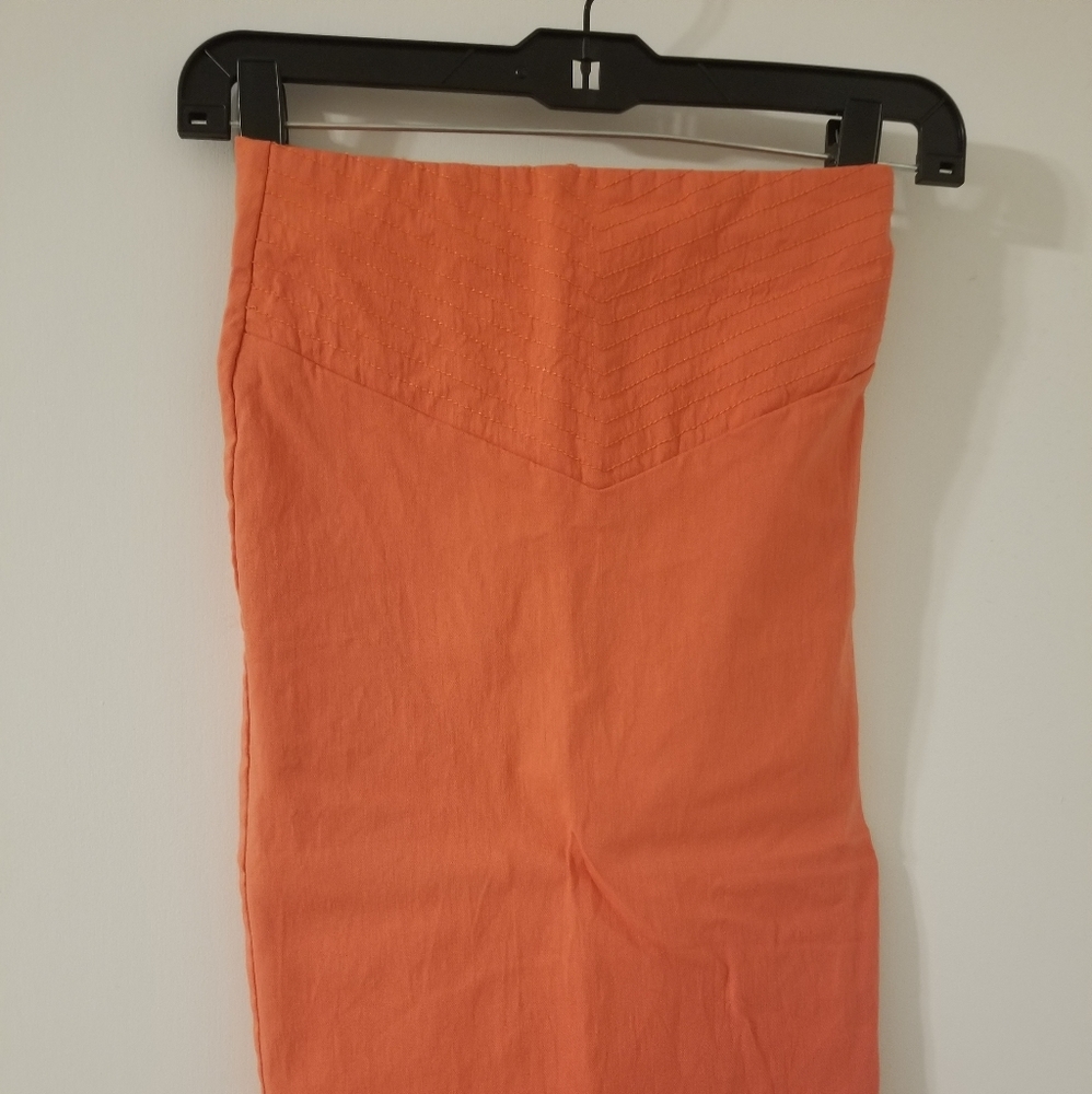 Coral pencil skirt